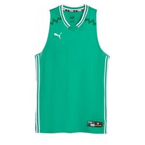 NWT Puma Hoops Team Game Basketball Jersey Pepper Green Size L Sleeveless